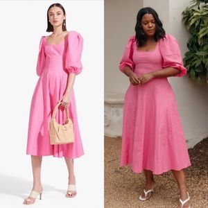 STAUD Swells Dress in Pink Size 4 NWT